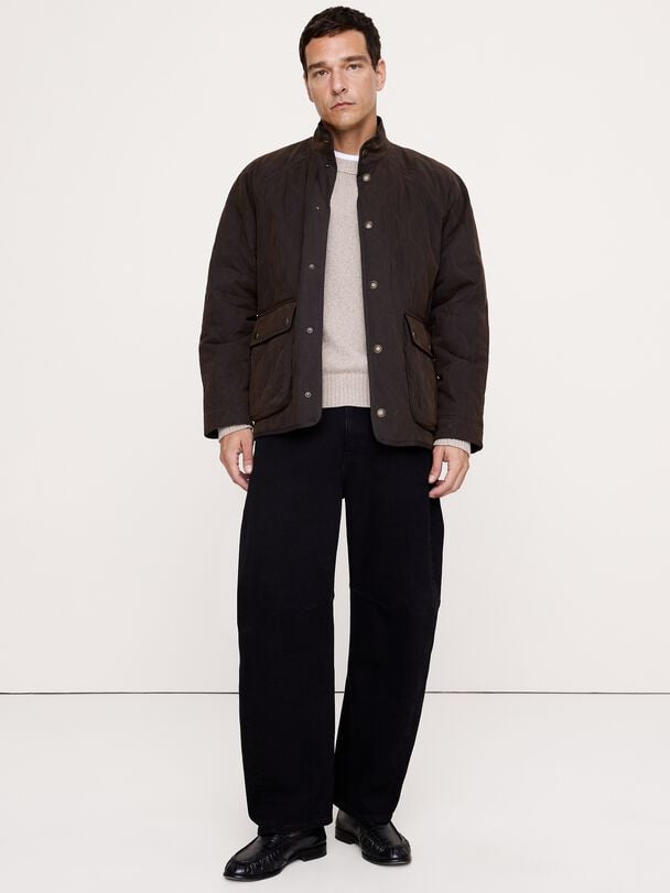 Wax Quilted Jacket bananarepublic wax quilted jacket