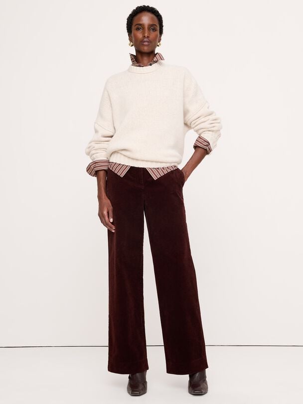 The Everyday Wide-Leg Pant in Corduroy bananarepublic the everyday wide leg pant in corduroy